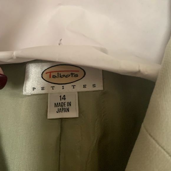 Talbots Sage Green Wool Blend Jacket - Picture 2 of 3